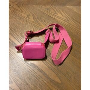 Gems Crossbody Phone Strap With Wallet Pink Adjustable Woven Lanyard Pouch